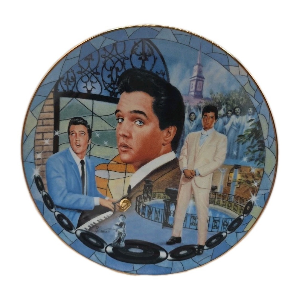 Elvis Presley Gospel In His Soul Musical Bradford Exchange Collectible Plate